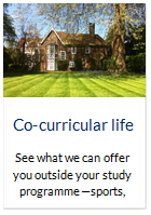 Webpage Co curricular button